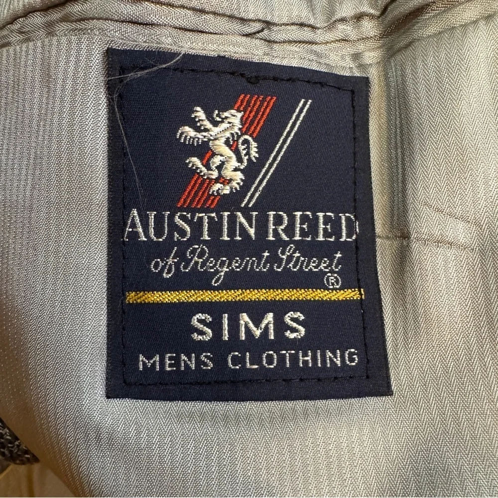 Austin Reed Mens Gray 100% Silk Vintage Blazer 46R Regent Street